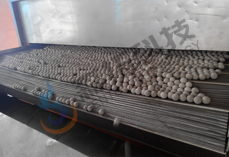 Porcelain ball drying mesh belt kiln